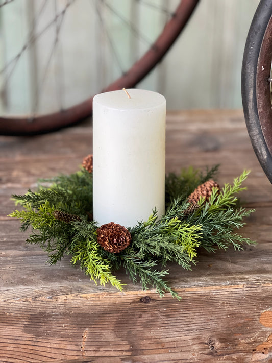 3.5" Prickly Pine Candle Ring | TT